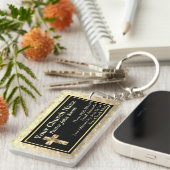 教会の牧師金ゴールドとブラックバルク キーホルダー (正面右)