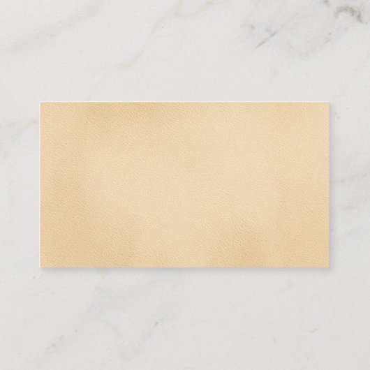 教会の牧師金ゴールド革の名刺 名刺 (裏面)