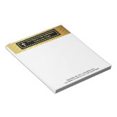 教会の牧師 クラシック ゴールドとブラック ノートパッド (アングル)