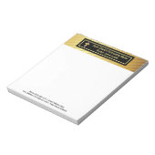 教会の牧師 クラシック ゴールド ブラック ノートパッド (回転)