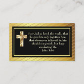 教会の牧師 ゴールド KJV ヨハネ3:16 伝道者 カード (正面)