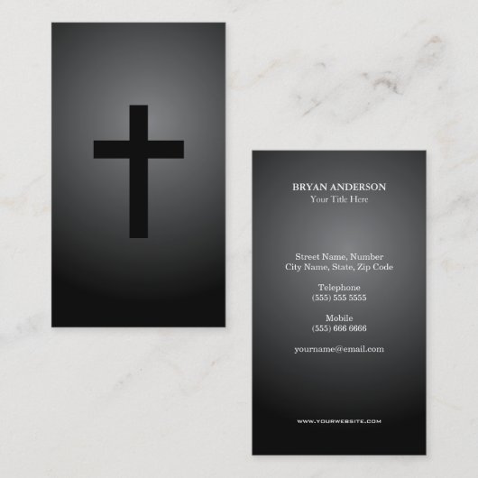 教会の牧師 名刺 (正面/裏面)