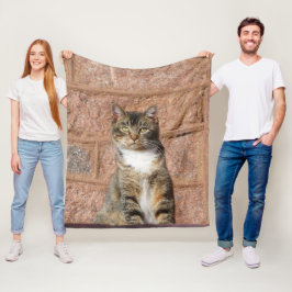 教会の猫 フリースブランケット