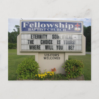 教会の看板 ポストカード