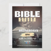 教会の礼拝カスタマイズ可能なフライヤーデザイン 招待状 (正面)