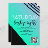 教会の礼拝ナイトユース省チラシ 招待状 (正面/裏面)