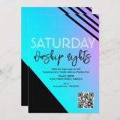 教会の礼拝ナイトユース省フライヤー 招待状 (正面/裏面)