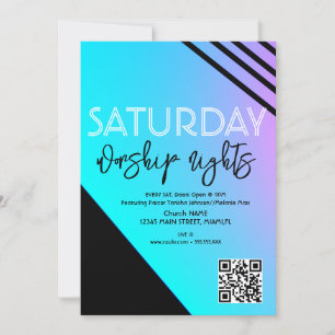 教会の礼拝ナイトユース省フライヤー 招待状