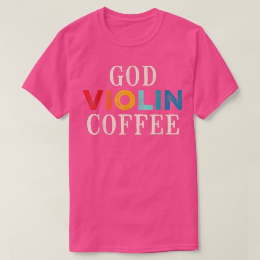 教会の礼拝バイオリン Tシャツ (デザイン正面)
