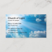 教会の神の光のビジネスカード 名刺 (正面)