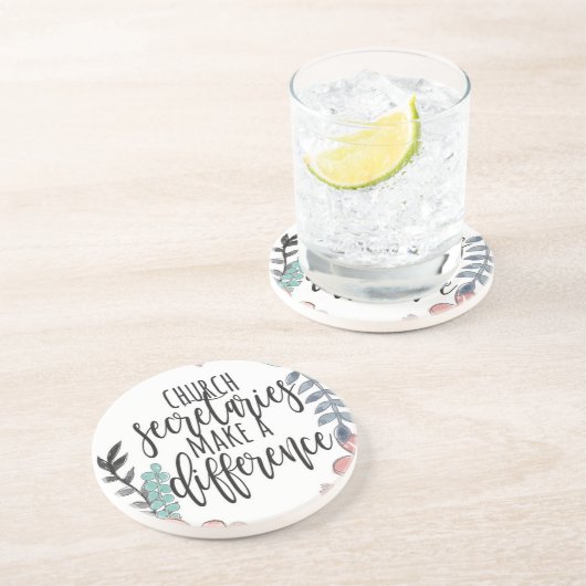 教会の秘書サンドストーン・コースター コースター (側面)