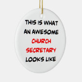 教会の秘書素晴らし セラミックオーナメント (右)