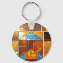 教会の窓から注ぎ出される魔法の光 キーホルダー