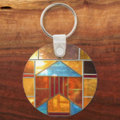 教会の窓から注ぎ出される魔法の光 キーホルダー (正面)