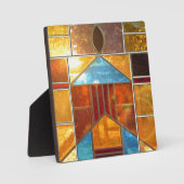 教会の窓から注ぎ出される魔法の光 フォトプラーク (正面)