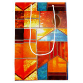 教会の窓から注ぎ出される魔法の光 ミディアムペーパーバッグ (裏面)