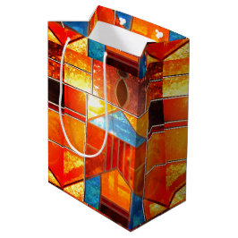 教会の窓から注ぎ出される魔法の光 ミディアムペーパーバッグ