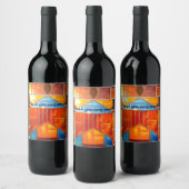 教会の窓から注ぎ出される魔法の光 ワインラベル (ボトル)