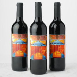 教会の窓から注ぎ出される魔法の光 ワインラベル