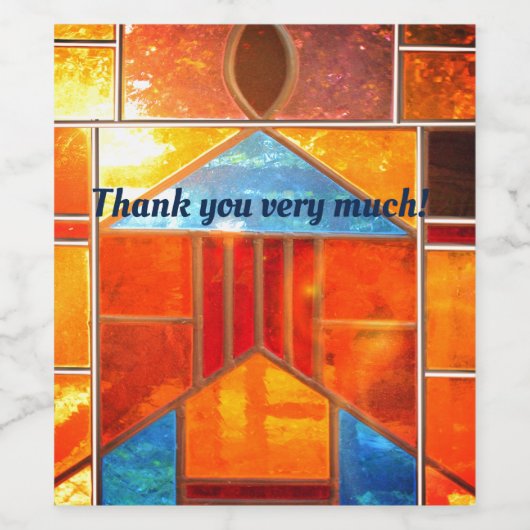 教会の窓から注ぎ出される魔法の光 ワインラベル (シングルラベル)