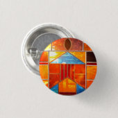 教会の窓から注ぎ出される魔法の光 缶バッジ (正面&裏面)