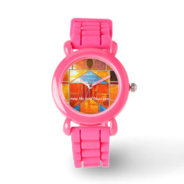 教会の窓から注ぎ出される魔法の光 腕時計