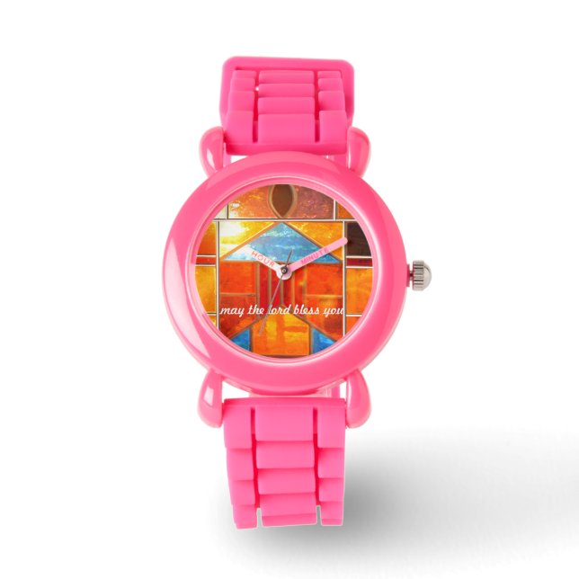 教会の窓から注ぎ出される魔法の光 腕時計 (正面)