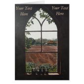 教会の窓から見た農村風景 (正面)