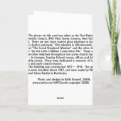 教会の窓 – イースターラム シーズンカード (裏面)