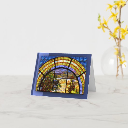 教会の窓 カード (黄色い花)