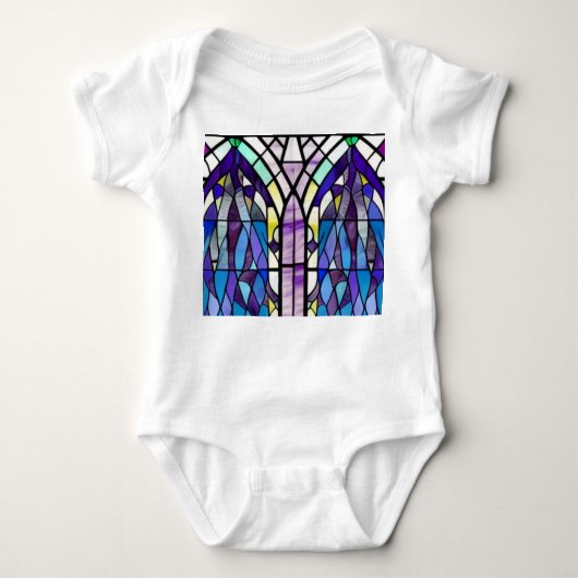 教会の窓 ベビーボディスーツ (正面)