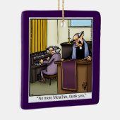 教会の笑わされるユーモアのクリスマス セラミックオーナメント (右)