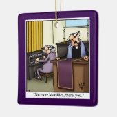 教会の笑わされるユーモアのクリスマス セラミックオーナメント (左)