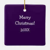 教会の笑わされるユーモアのクリスマス セラミックオーナメント (裏面)