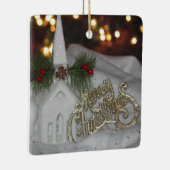 教会の素朴光メリークリスマスジェームス1:17 セラミックオーナメント (右)