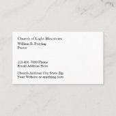 教会の組み合わせ祈りの言葉と名刺 名刺 (裏面)