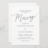 教会の結婚式の招待状（両親が主催） 招待状 (正面/裏面)