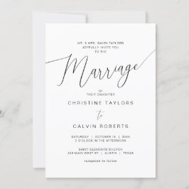 教会の結婚式の招待状（両親が主催） 招待状