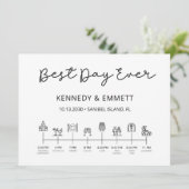 教会の結婚式の日のタイムラインプログラム プログラム (スタンド正面)