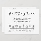 教会の結婚式の日のタイムラインプログラム プログラム (正面/裏面)