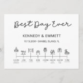 教会の結婚式の日のタイムラインプログラム プログラム (正面)