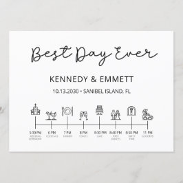 教会の結婚式の日のタイムラインプログラム プログラム