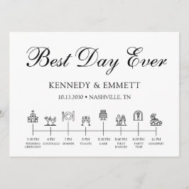 教会の結婚式の日のタイムラインプログラム プログラム