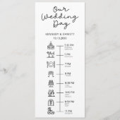 教会の結婚式の日タイムラインフラットプログラム プログラム (正面)