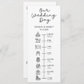 教会の結婚式の日タイムラインフラットプログラム プログラム (正面/裏面)