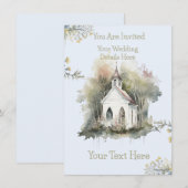 教会の結婚式招待状 招待状 (正面/裏面)