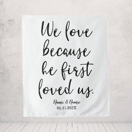 教会の結婚式 装飾 背景 式場 タペストリー