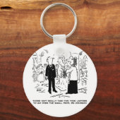 教会の結婚牧師が弁護士にノーと言う キーホルダー (正面)