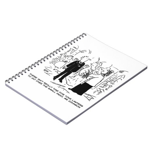 教会の結婚牧師が弁護士にノーと言う ノートブック (左側)