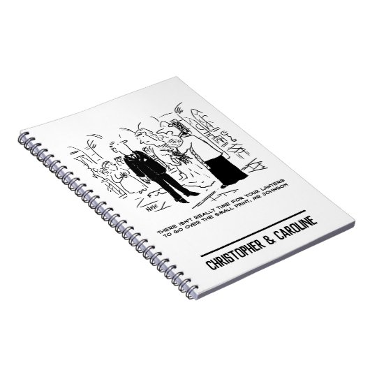 教会の結婚牧師が弁護士にノーと言う ノートブック (右側)